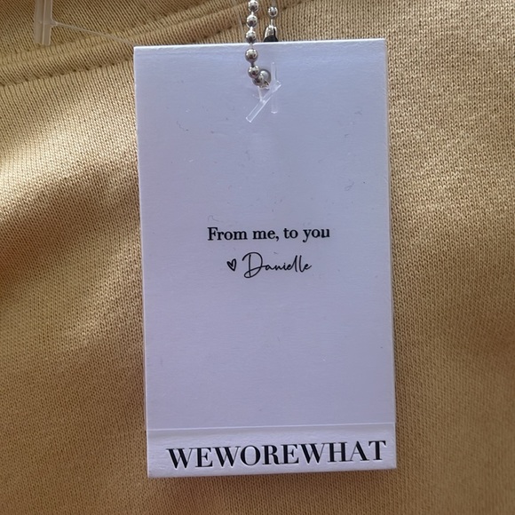 WeWoreWhat Oversized Hoodie Solid Sand Sweatshirt Women's XS - Picture 4 of 6